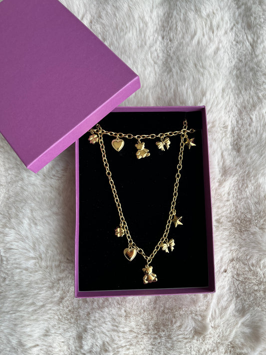 Coffret LANA charms acier inoxydable doré