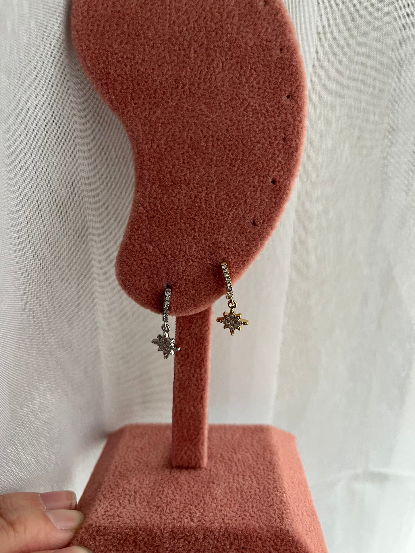 Boucles d’oreilles LOANA acier inoxydable argenté ou doré