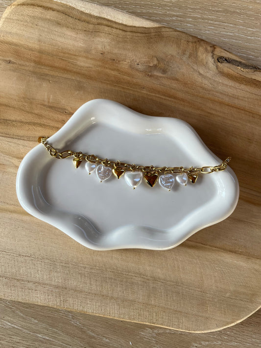 Bracelet mini Amore doré acier inoxydable