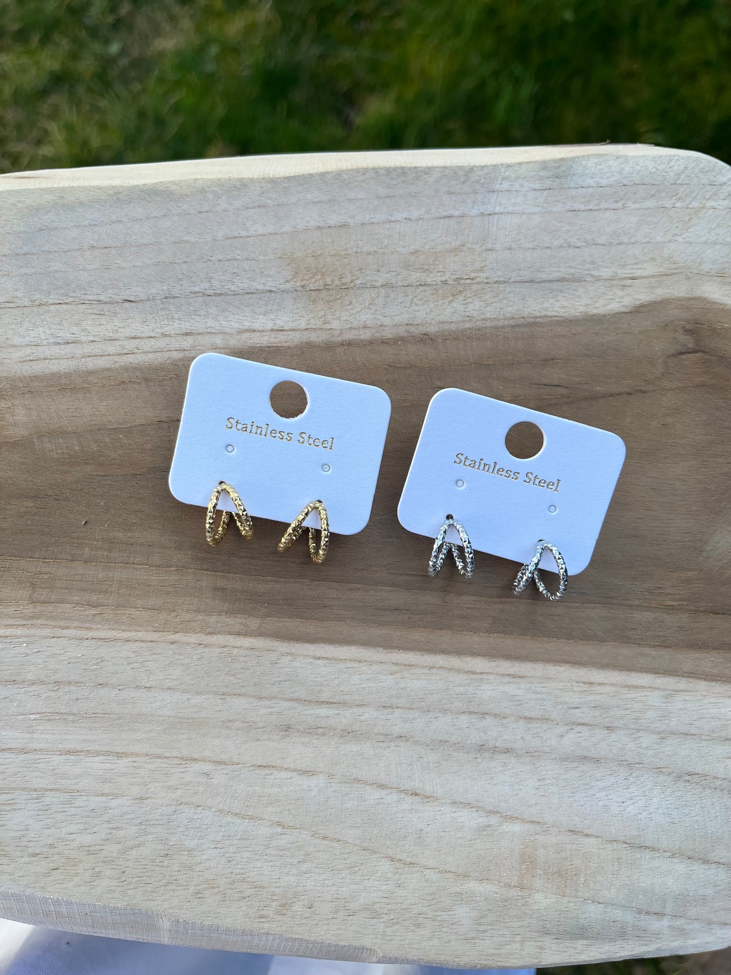 Boucles d’oreilles NELLA acier inoxydable argenté ou doré