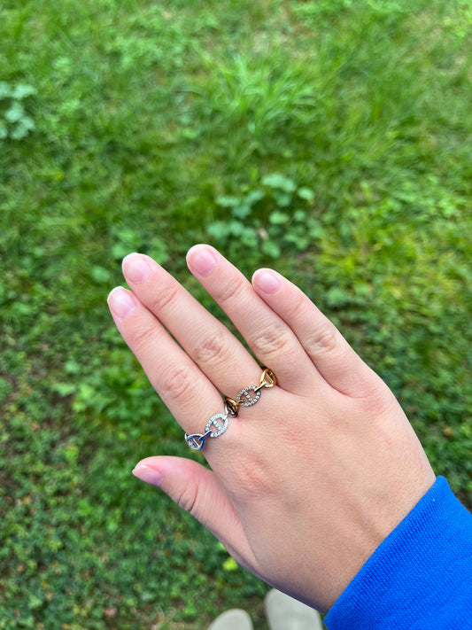 Bague Mini Elsa acier inoxydable argenté ou doré