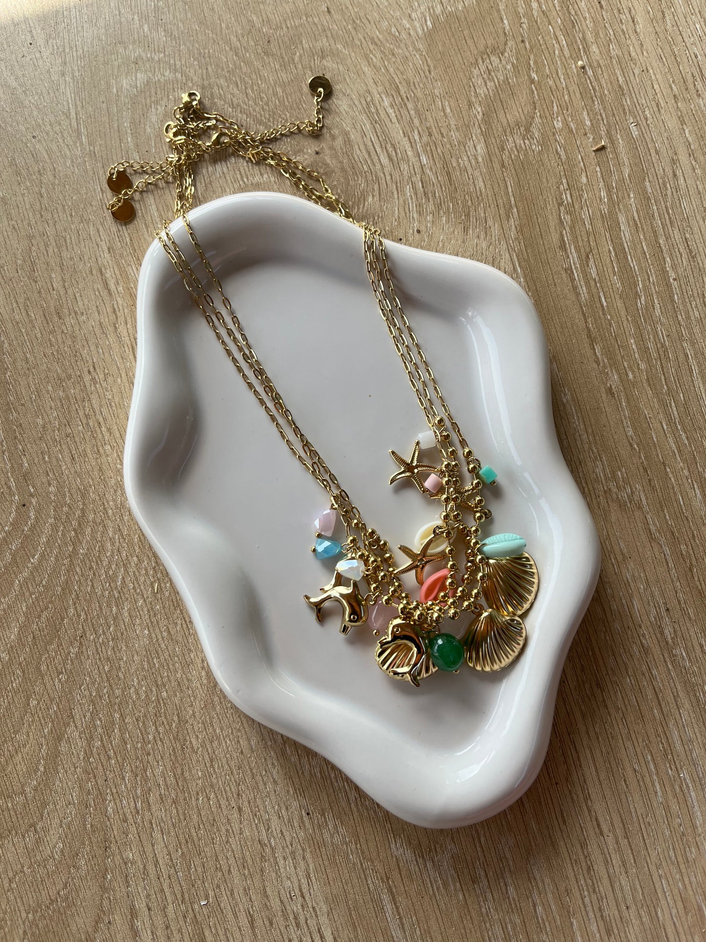 Collier ATHENA doré acier inoxydable