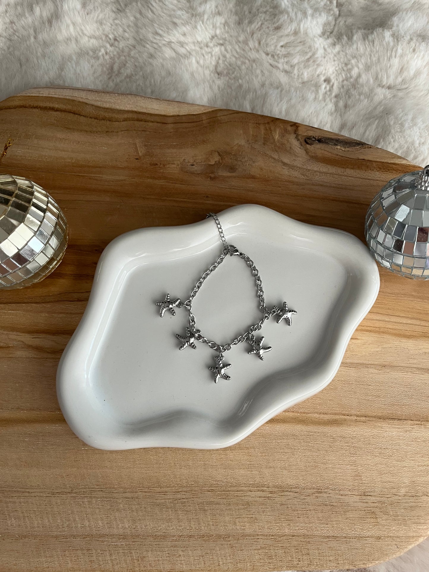 Collier ou bracelet PALMA doré/argenté acier inoxydable