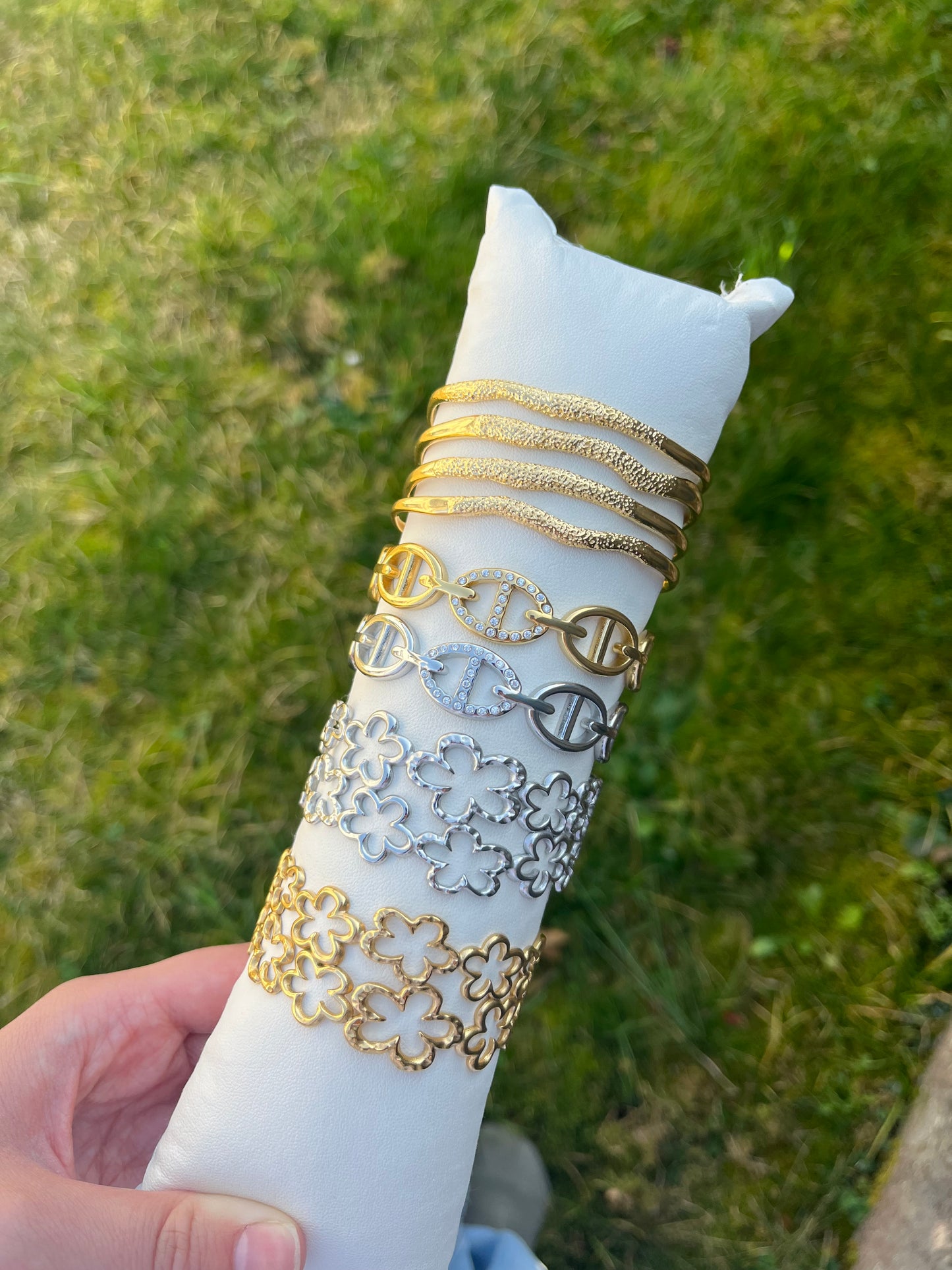 Jonc KYA doré acier inoxydable