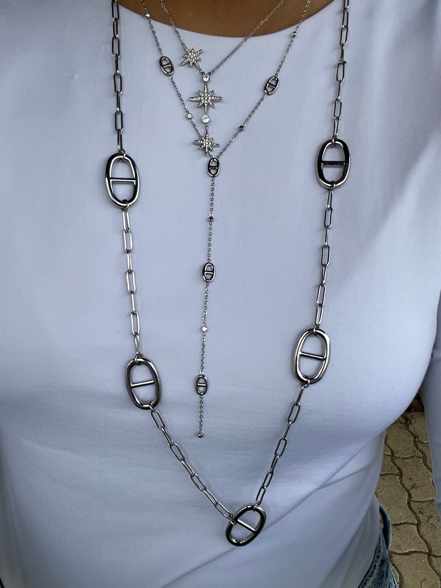 Collier Nena acier inoxydable argenté oh doré