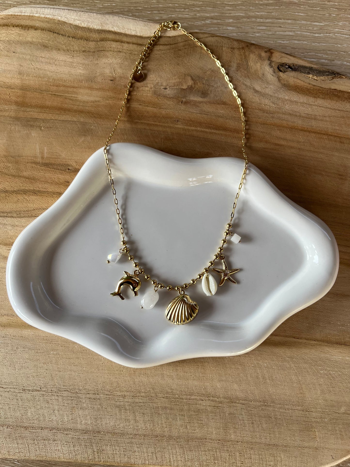 Collier ATHENA doré acier inoxydable