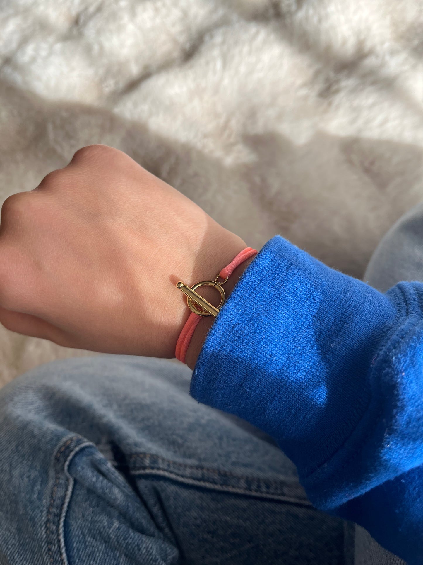 Bracelet " TOOGLY "doré acier inoxydable