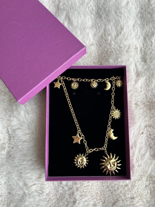 Coffret SUNNY Charms acier inoxydable doré