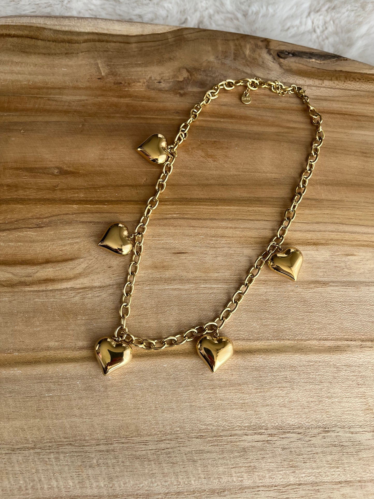 Collier CHARMS AMORE acier inoxydable argenté ou doré