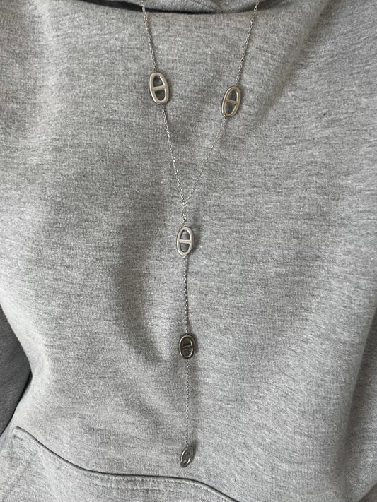 Sautoir HOANI acier inoxydable argenté ou doré