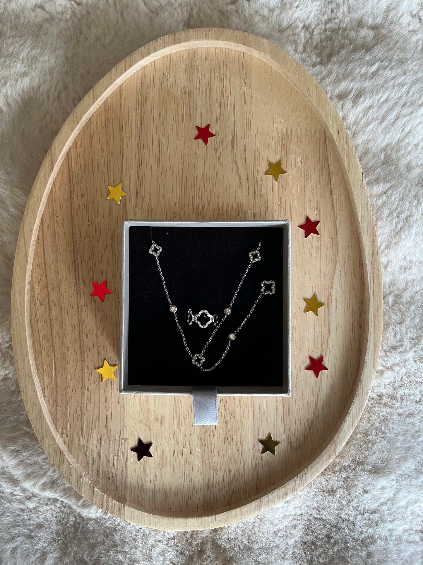 Coffret CHANCE acier inoxydable argenté ou doré