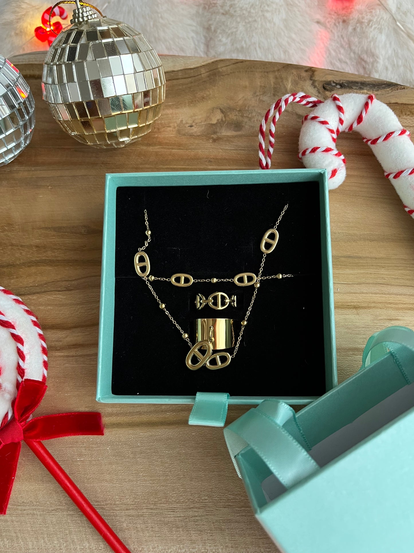 COFFRET MAILLE MARINE DORÉ acier inoxydable