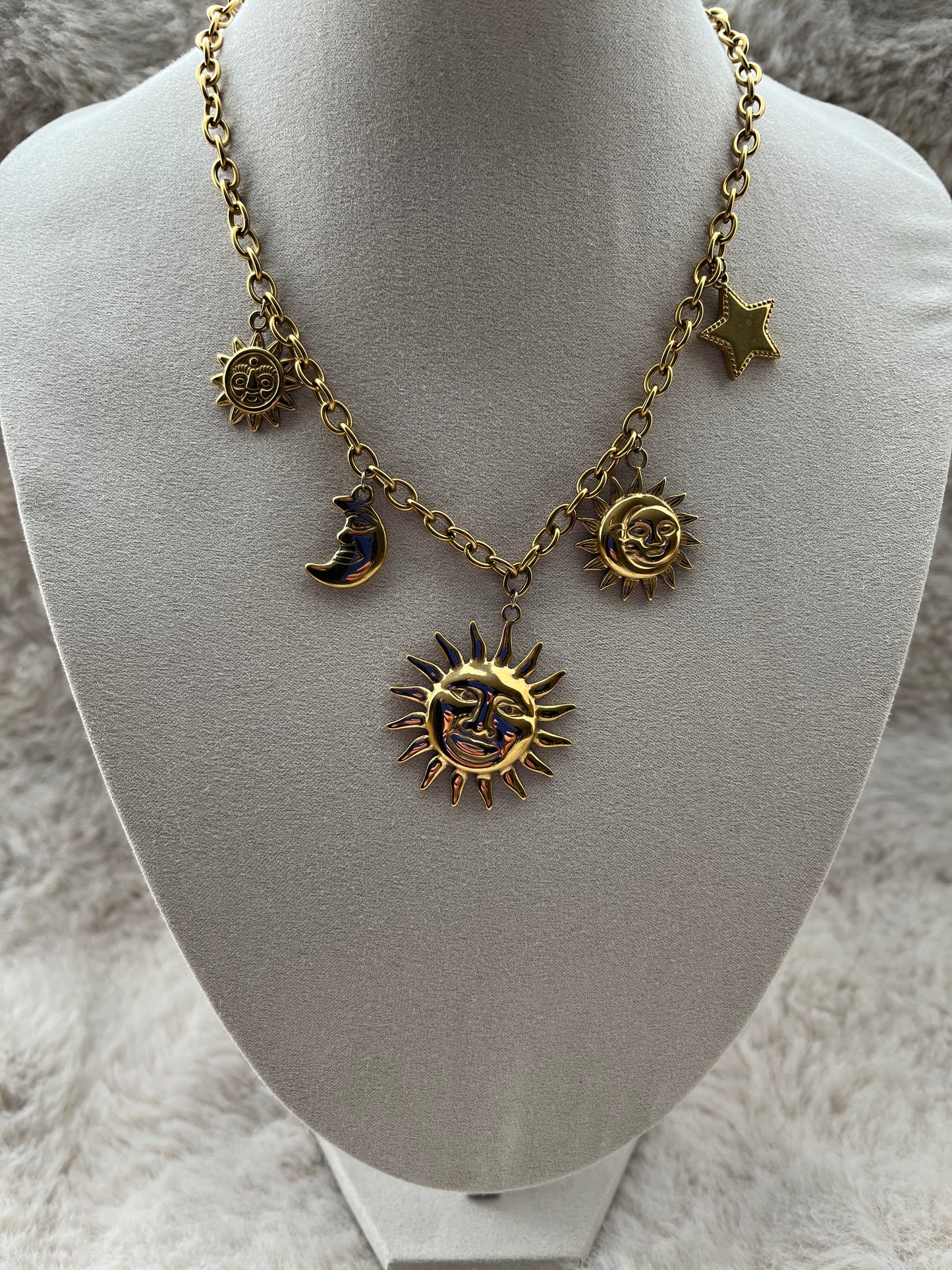 Collier CHARMS SUNNY 🌞 acier inoxydable doré