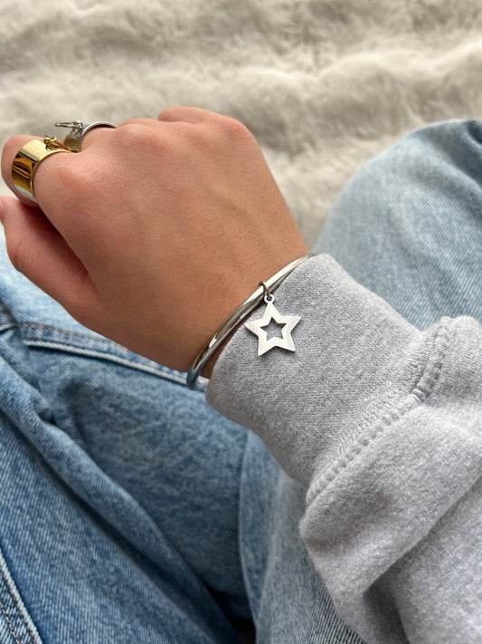 Jonc Starly en acier inoxydable argenté ou doré