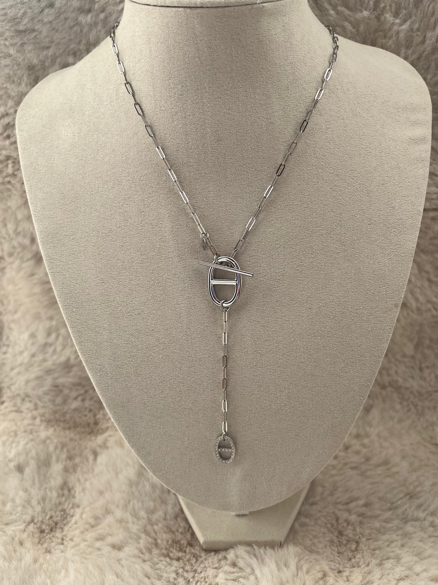 Collier Ilyana doré ou argenté acier inoxydable