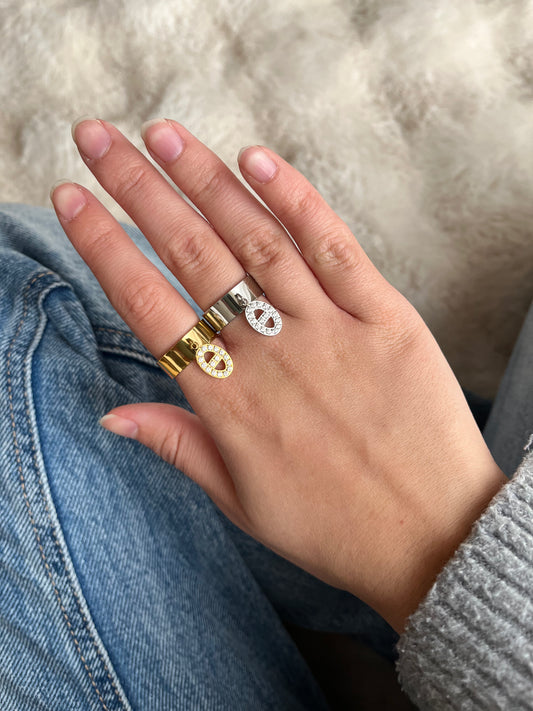 Bague LIA acier inoxydable argenté ou doré