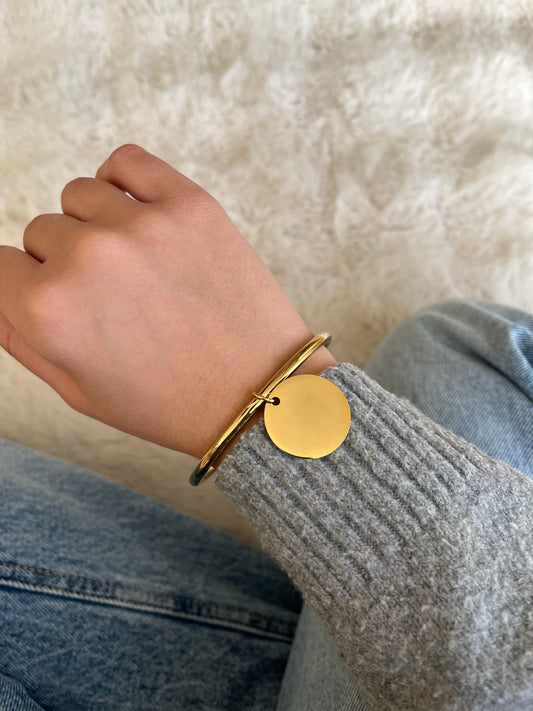 Jonc Anna en acier inoxydable argenté ou doré