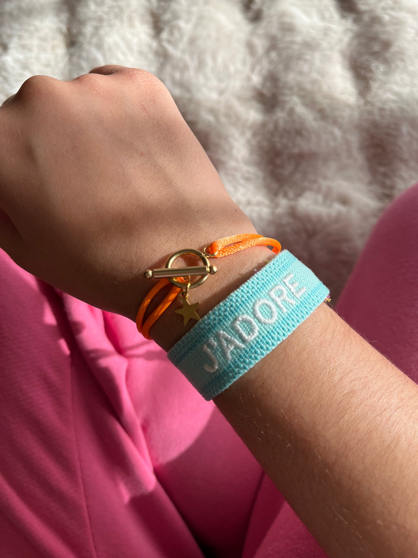 Bracelet toogly + étoile doré acier inoxydable