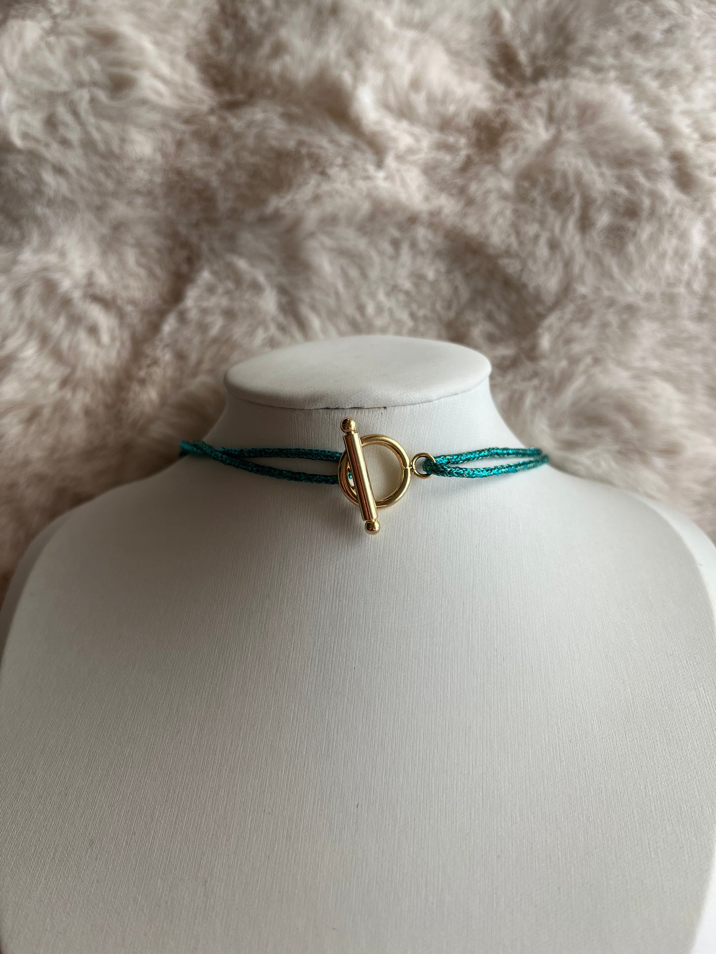 Collier TOOGLY doré acier inoxydable pailleté