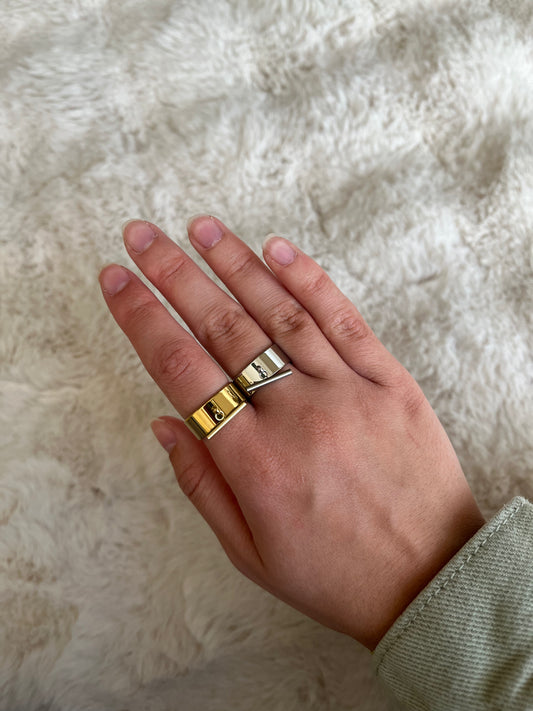 Bague toogly acier inoxydable argenté/ doré