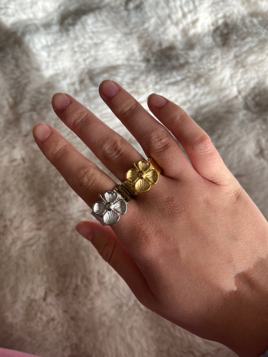 Bague trèfle 🍀 acier inoxydable