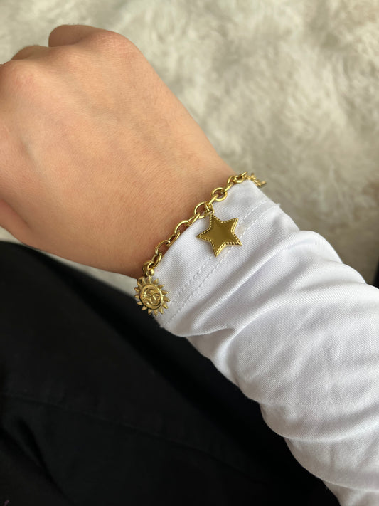 Bracelet SUNNY acier inoxydable doré