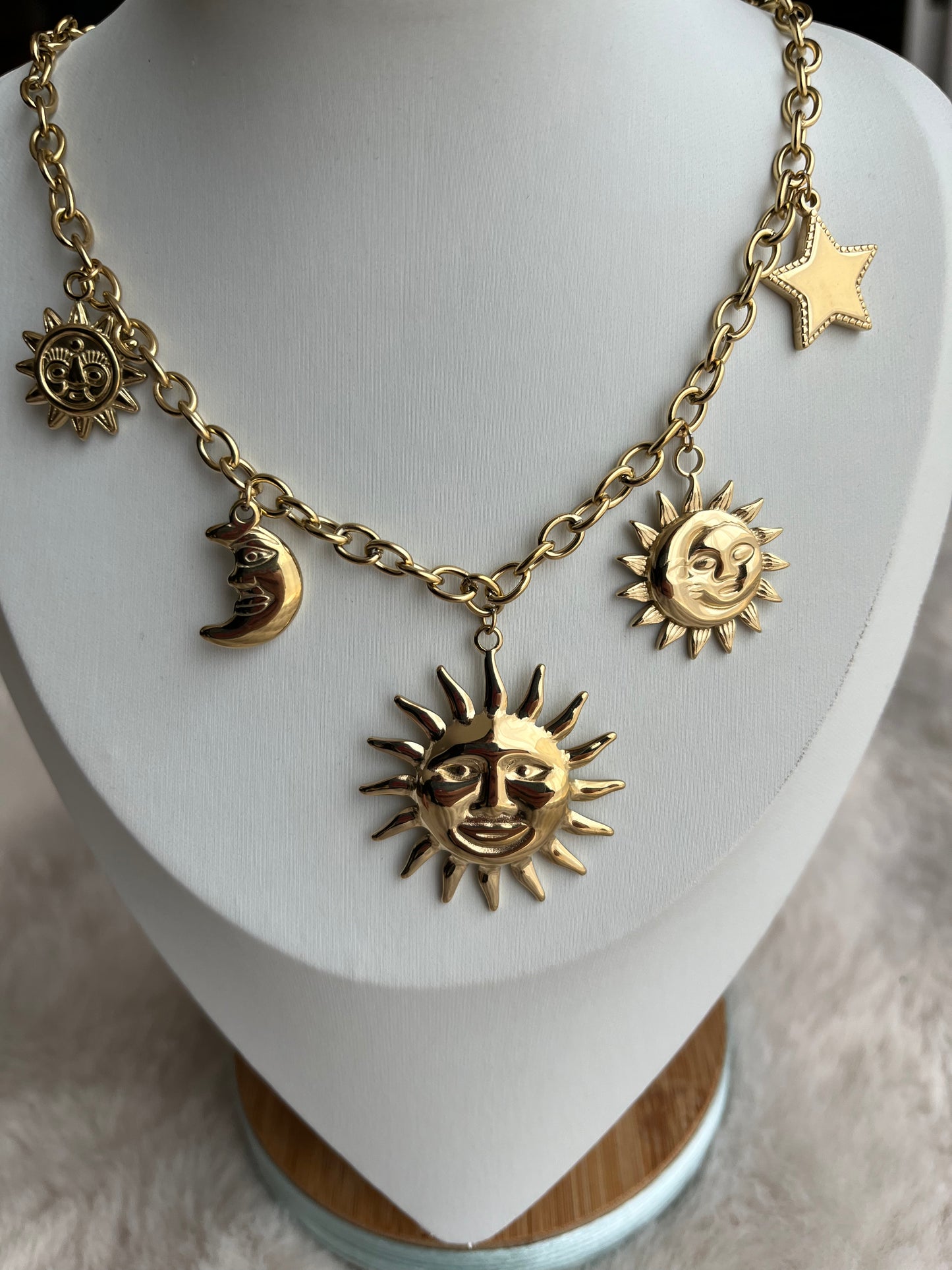 Collier CHARMS SUNNY 🌞 acier inoxydable doré