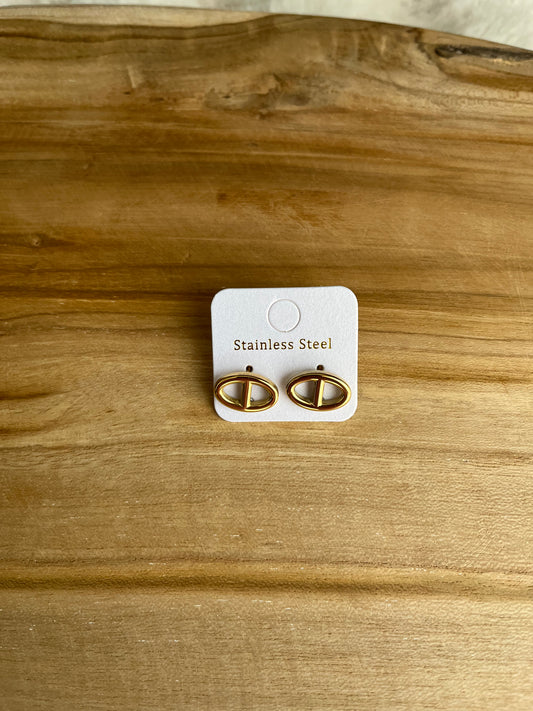 Boucles d’oreilles maille marine doré