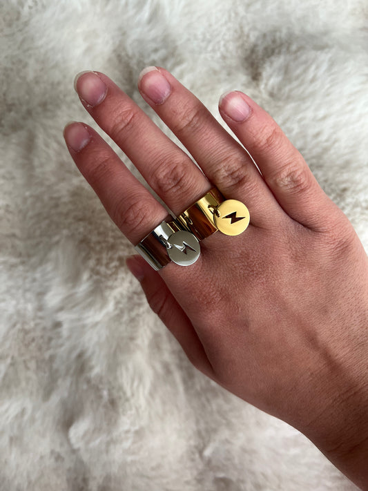 Bague ELLA en acier inoxydable doré et argenté