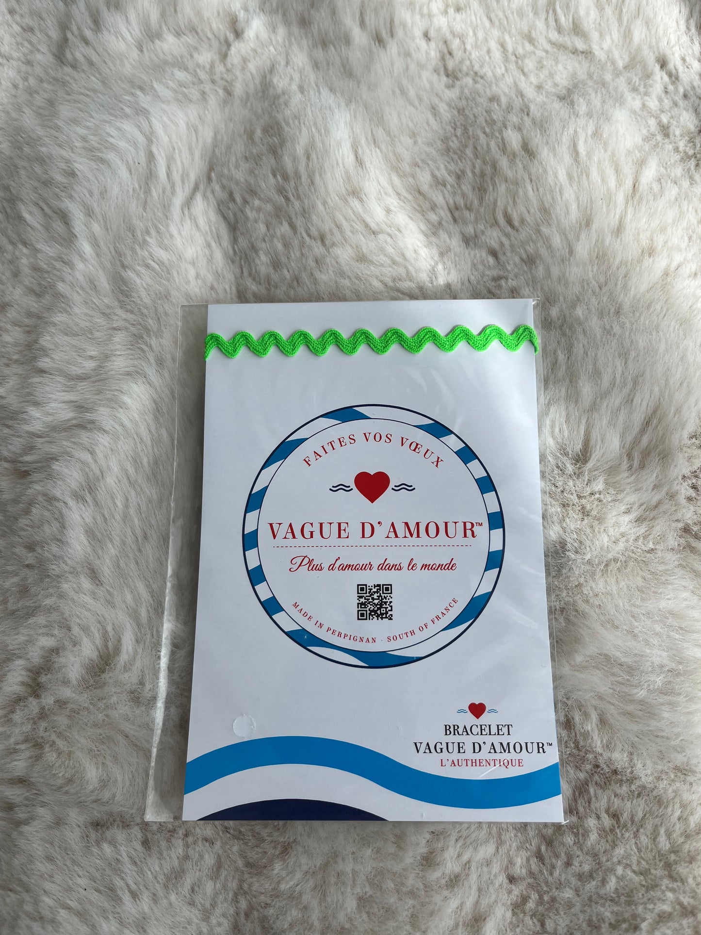 Bracelet vague d’amour 🌊 vert fluo