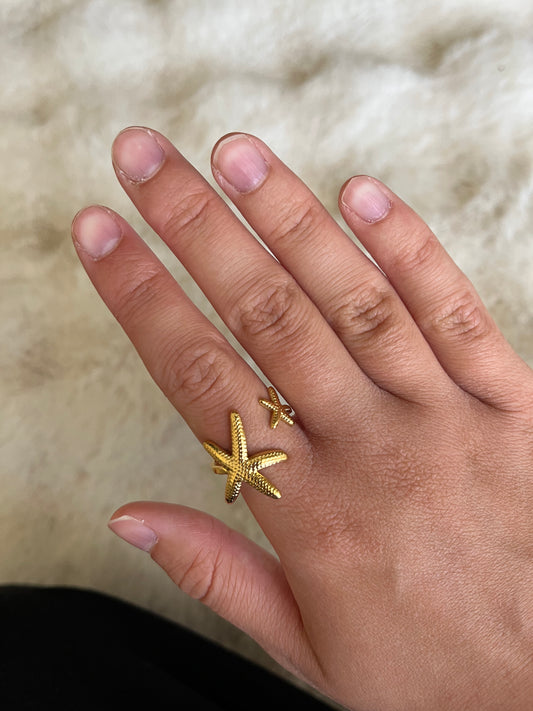 Bague BALI doré/ argenté acier inoxydable