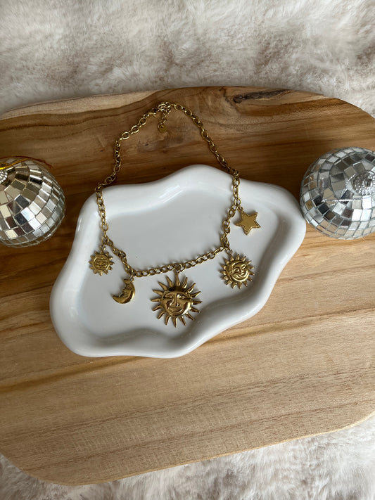 Collier CHARMS SUNNY 🌞 acier inoxydable doré