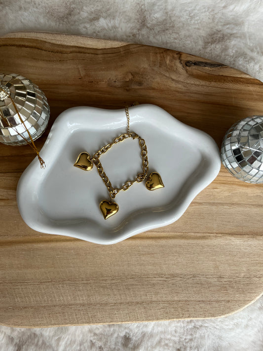 Bracelet Charms Amore ❤️ acier inoxydable argenté ou doré