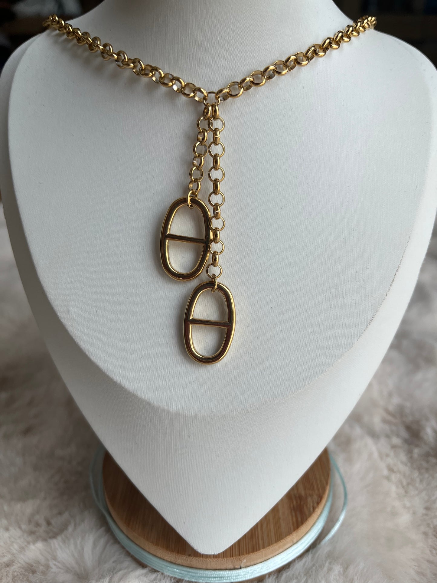 Collier Tara acier inoxydable argenté ou doré