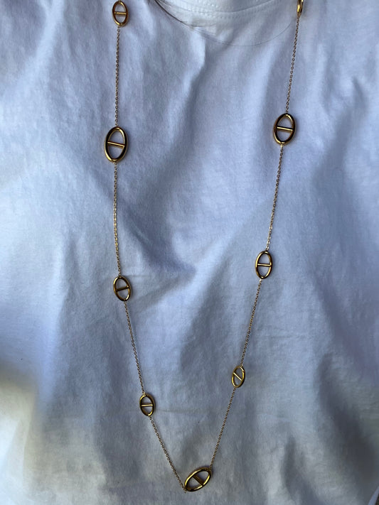 Sautoir Kyara acier inoxydable doré/ argenté