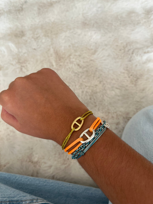 Bracelet marin t2 doré pailleté