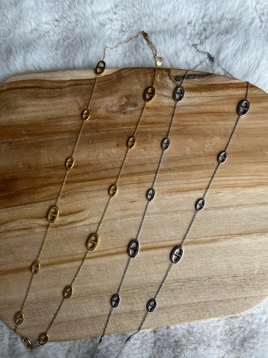 Sautoir Baby Kyara acier inoxydable argenté ou doré