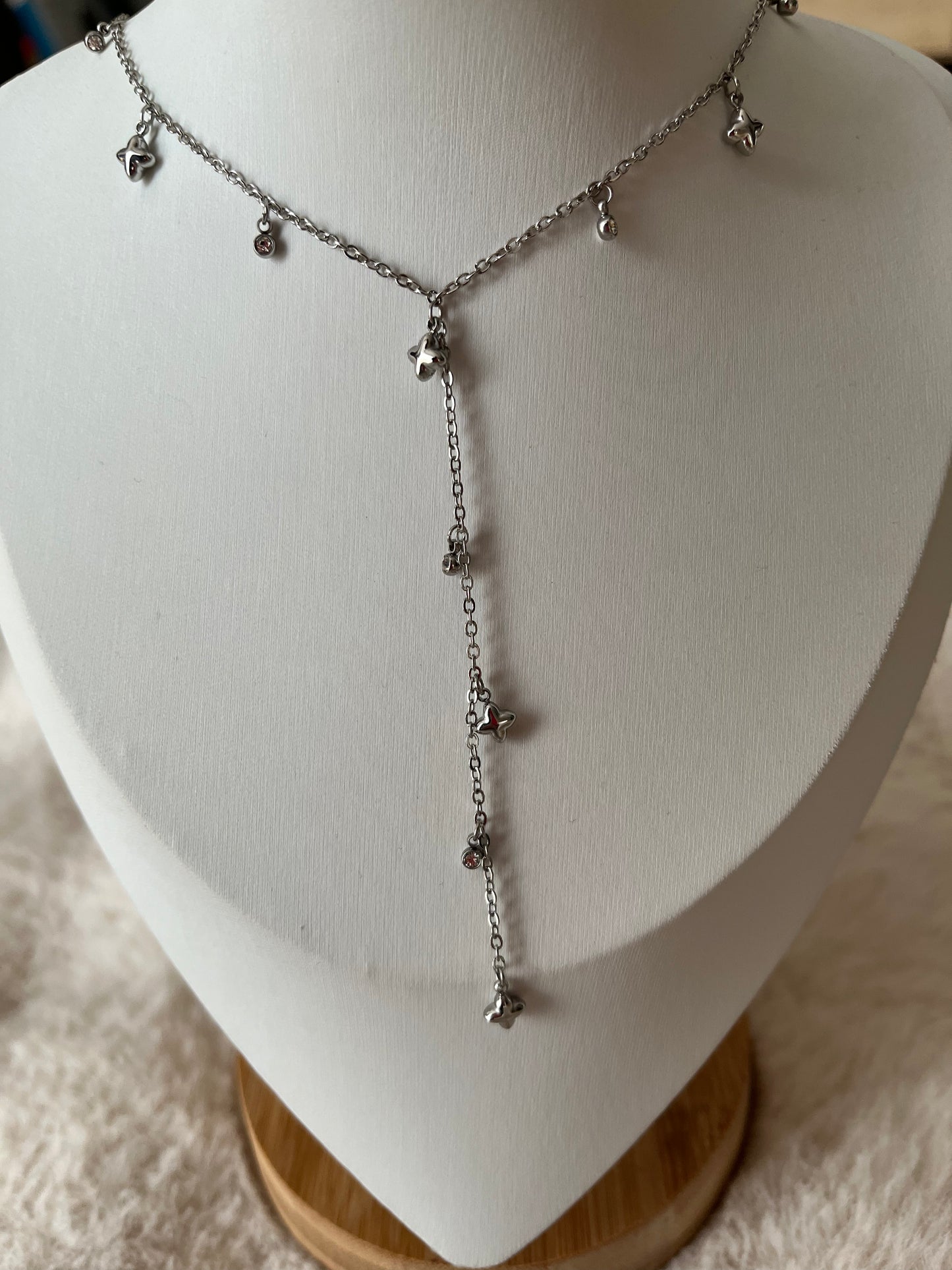 Collier Y MALIA acier inoxydable argenté/ doré