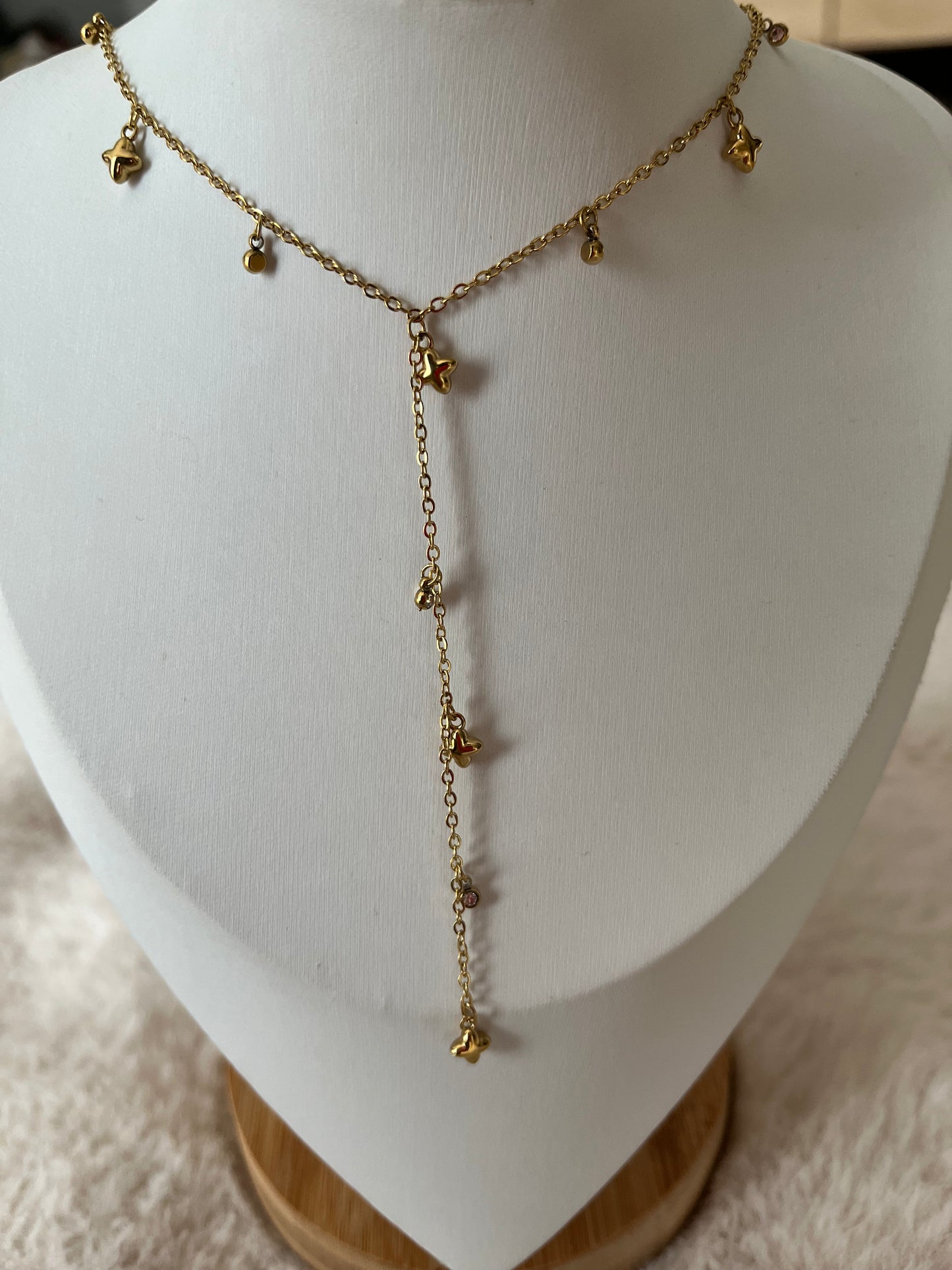 Collier Y MALIA acier inoxydable argenté/ doré