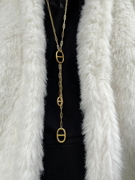 Sautoir Baby Zoé acier inoxydable argenté/ doré