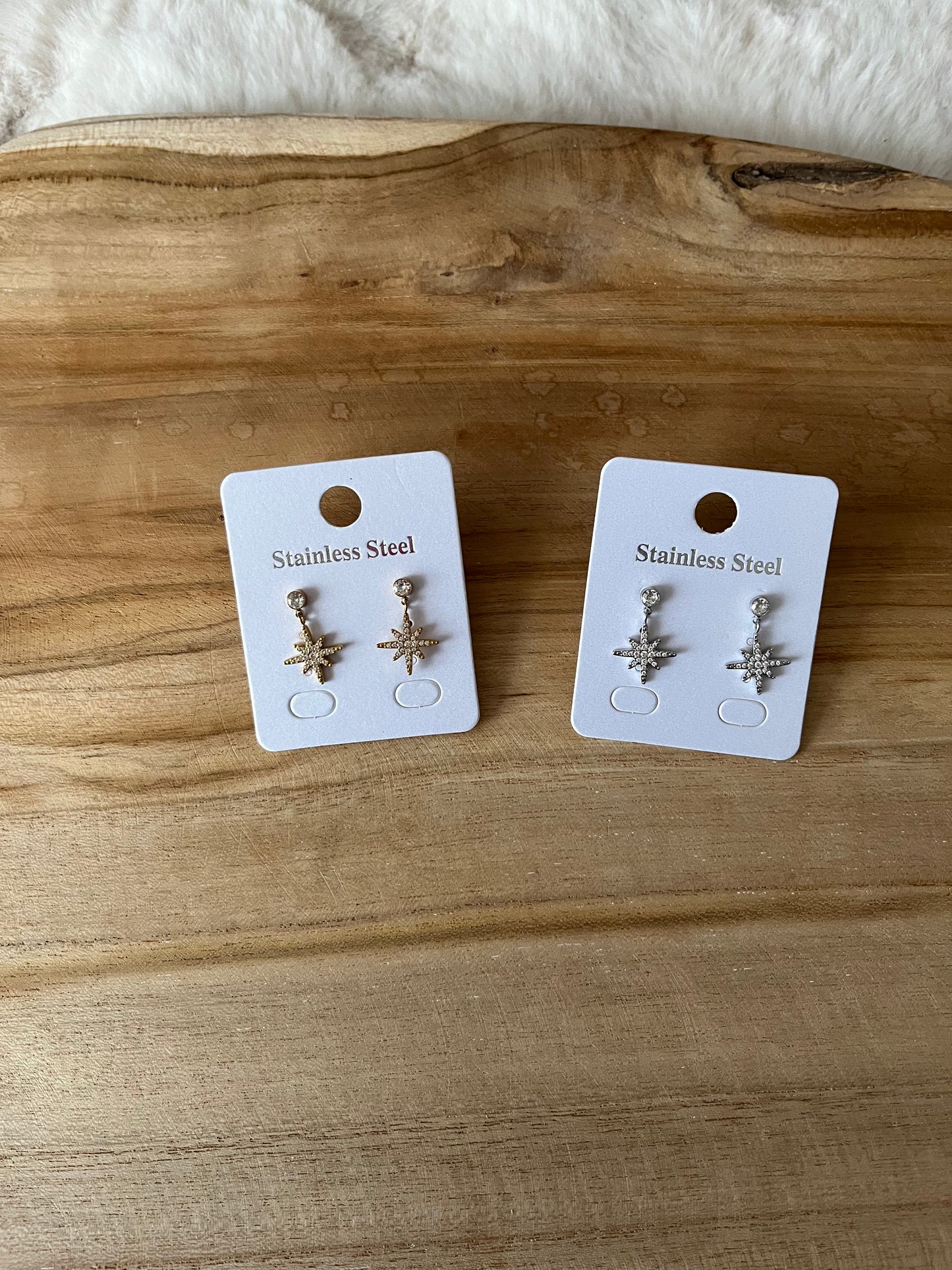 Boucles d’oreilles STRASS acier inoxydable argenté ou doré