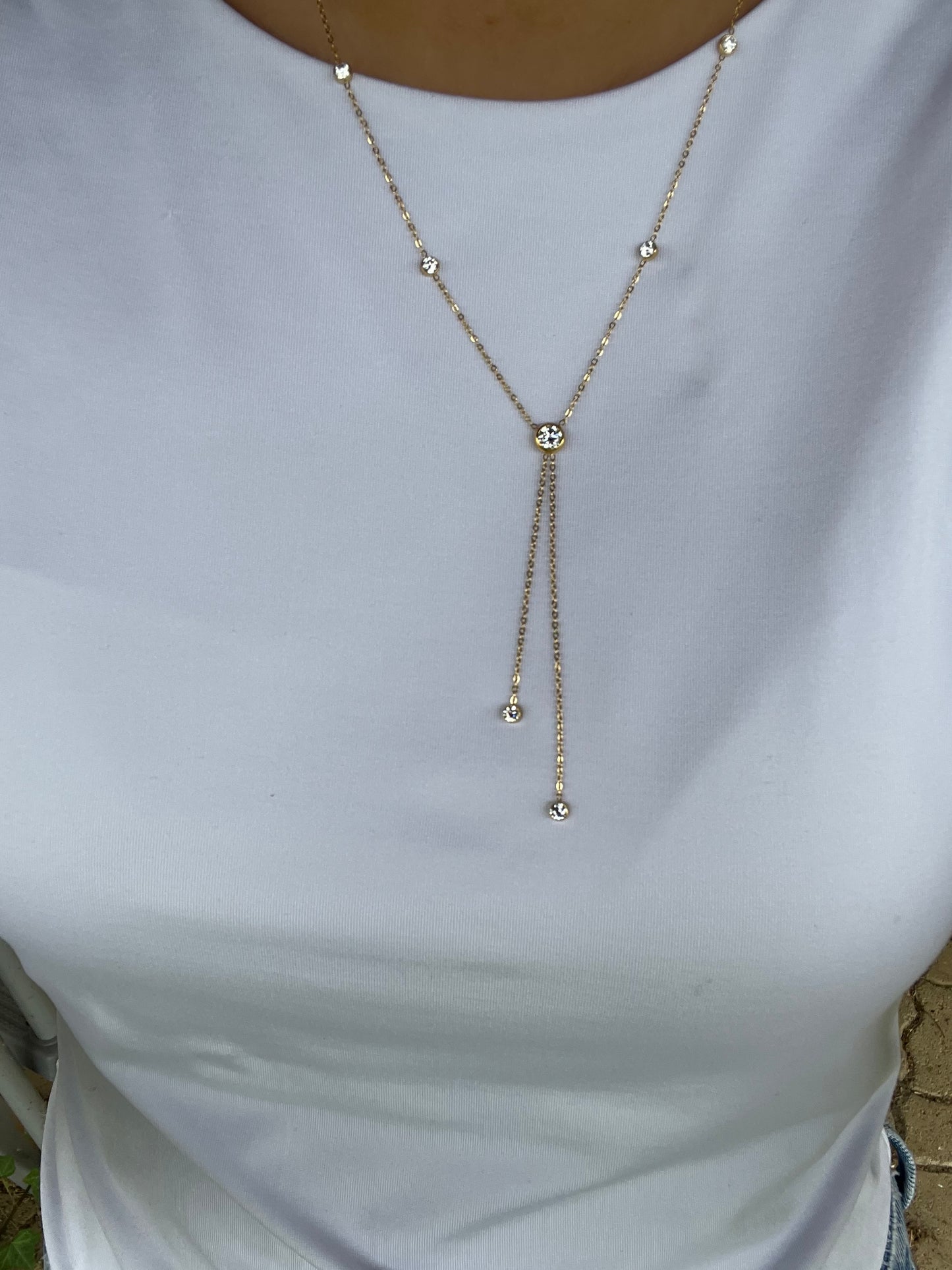 Collier AINA acier inoxydable doré ou argenté