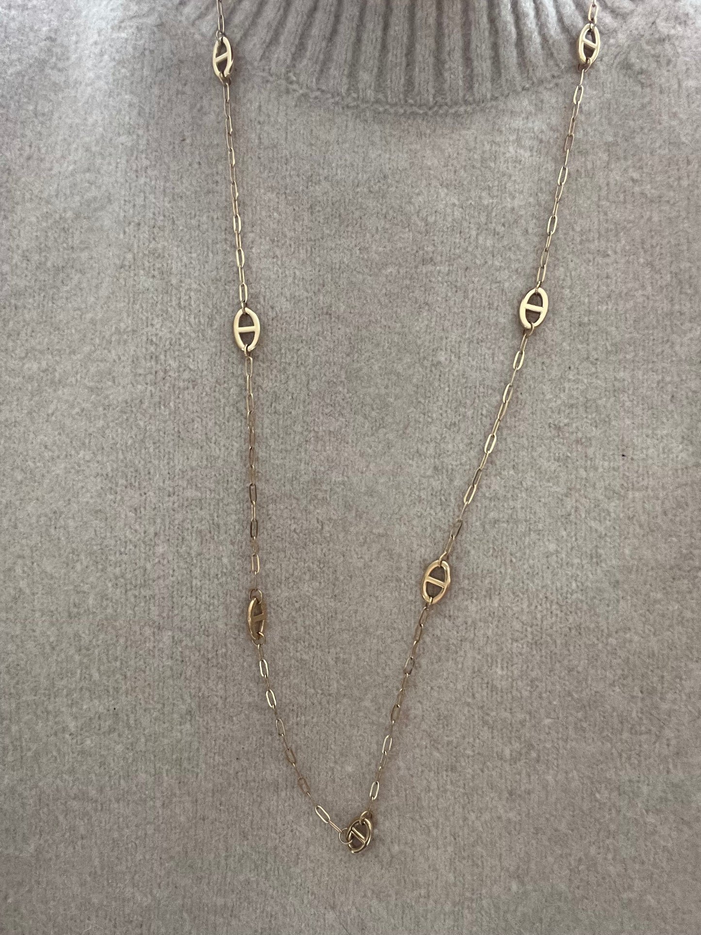 Sautoir TÉLIA acier inoxydable argenté doré