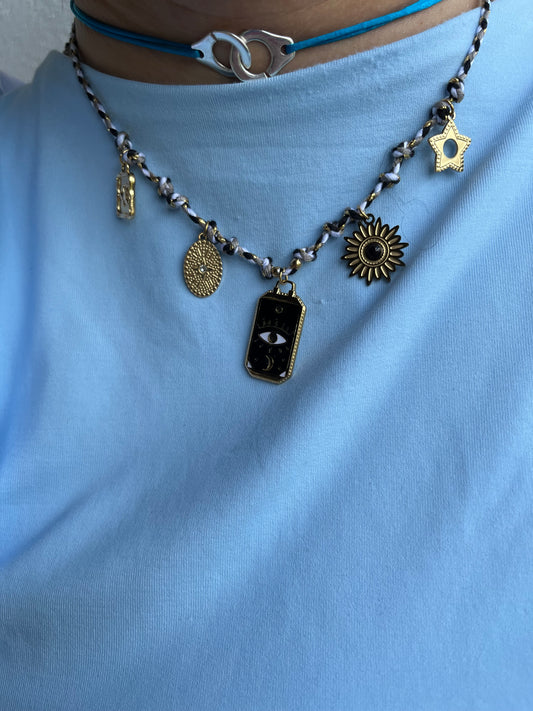 Collier MIA noir acier inoxydable