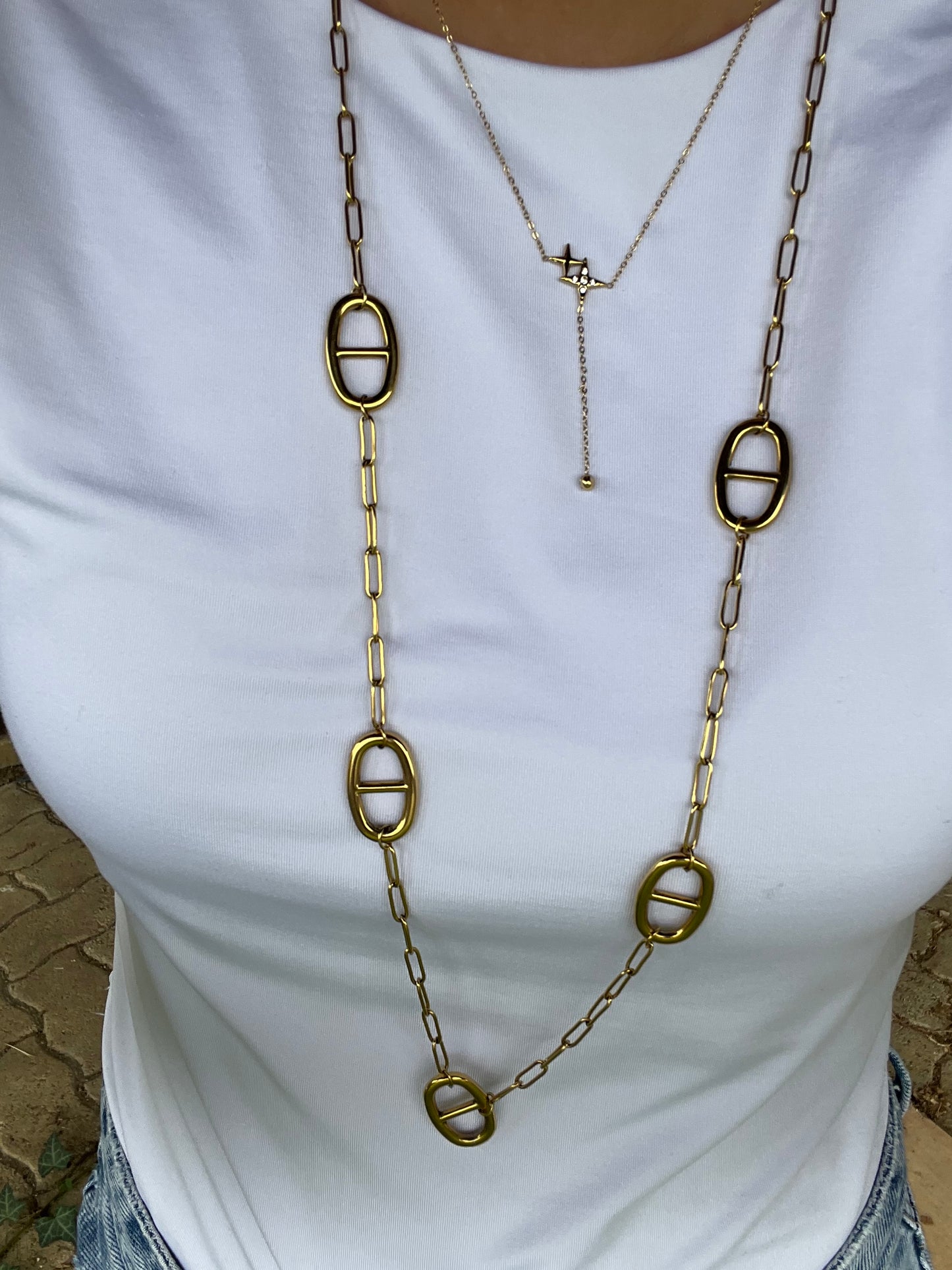 Collier TESSA acier inoxydable argenté ou doré