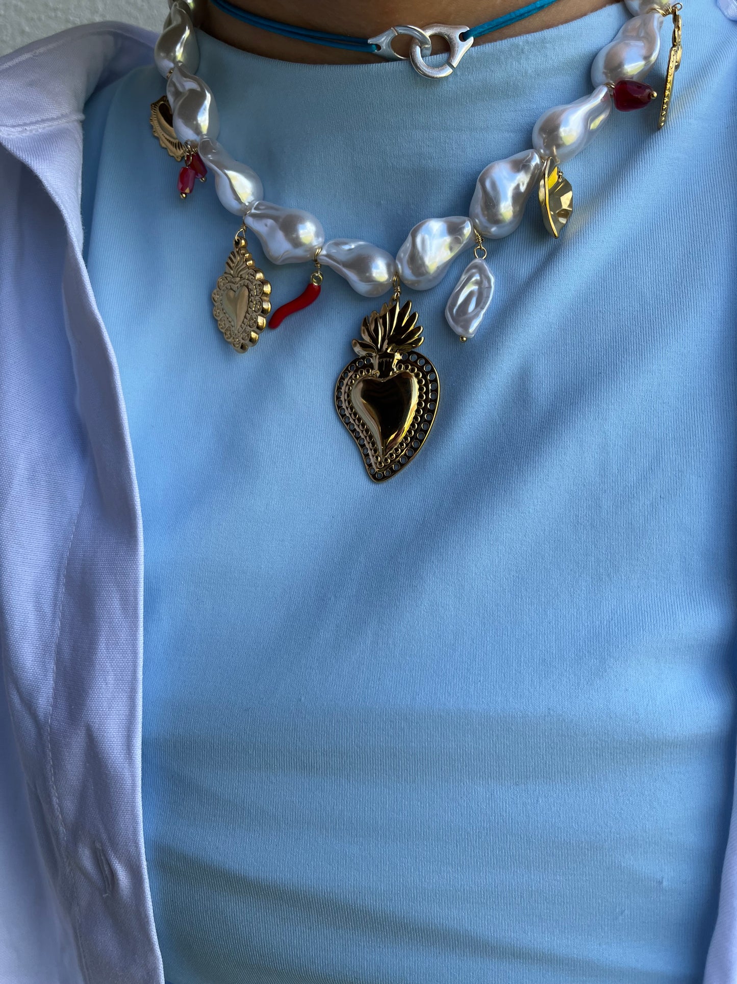 Collier VALENTINA doré acier inoxydable