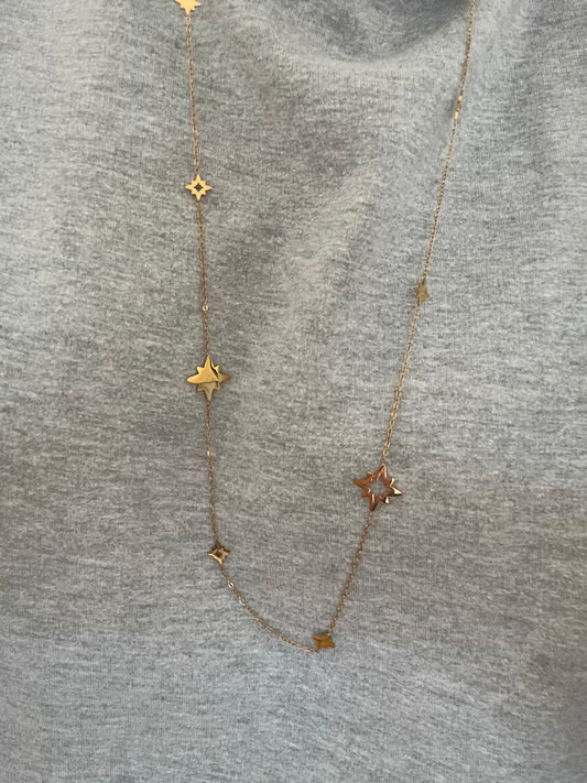 Sautoir ZIA acier inoxydable argenté ou doré