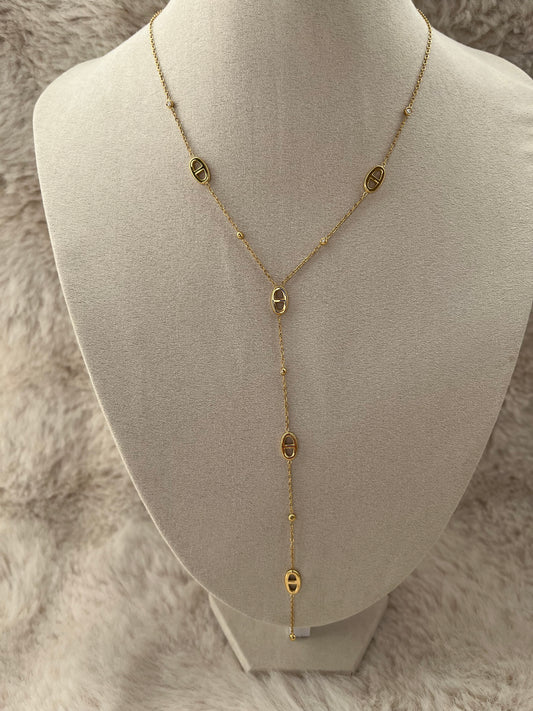 Sautoir Celia acier inoxydable argenté ou doré