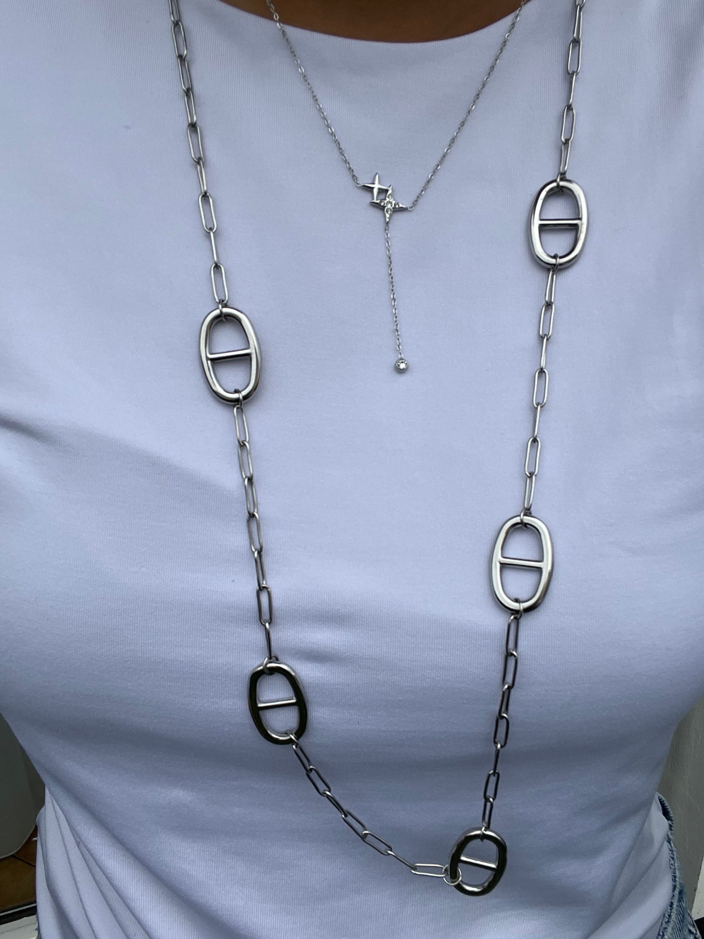 Collier TESSA acier inoxydable argenté ou doré