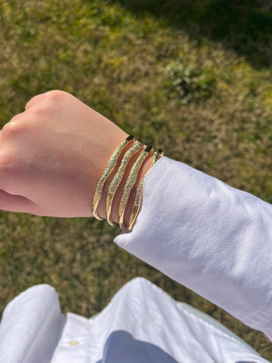 Jonc KYA doré acier inoxydable